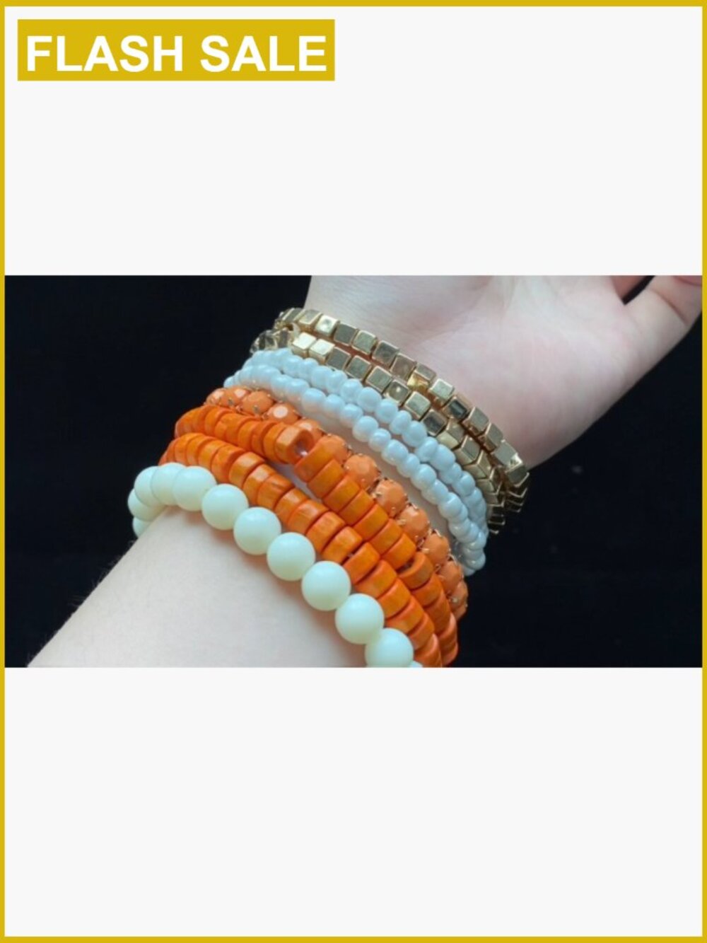 Stretch Stackable Bangle Bracelet Set - Boho Beaded - Picture 7 of 7